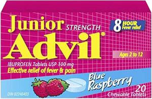 Advil - Junior Strength Chewable Blue Raspberry Tablets (20)
