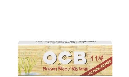 OCB Rolling Paper - Brown Rice 1 1/4 w/Filters