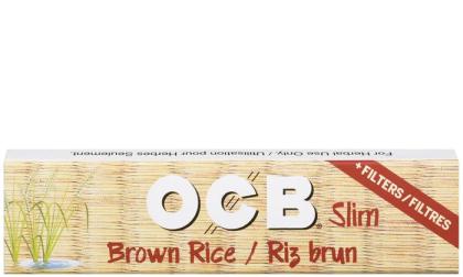 OCB Rolling Paper - Brown Rice Slim w/Filters