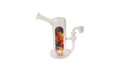 Glass Bong - 8" Dice Filling w/Light 202407-01AB