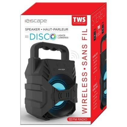 Escape Wireless Speaker w/Disco Lights - Box w/Handle