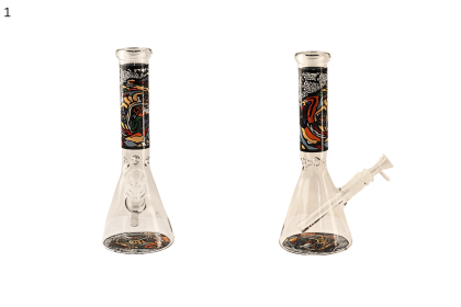 Glass Bong - 10" Dog Design ABC0084