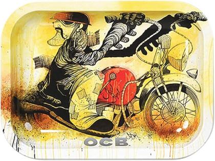OCB Metal Rolling Tray - Motorcycle Large