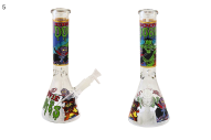 Glass Bong - 10.5" Trippy Cartoon ABC0063