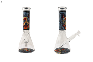 Glass Bong - 10" Dog Design ABC0084