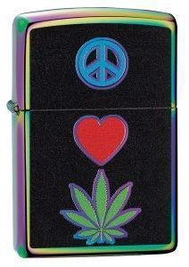 Zippo Leaf # 151 Reg. Spectrum Peace, Love (23497)