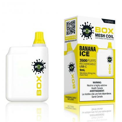 Pop Box 20mg 3500 - Banana Ice 5's