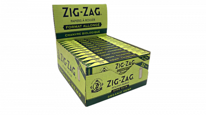 Zig Zag Rolling Paper - Organic King Size Slim w/Tips (24X32)